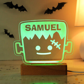 Personalised Frankenstein LED Halloween Light, 7 of 10