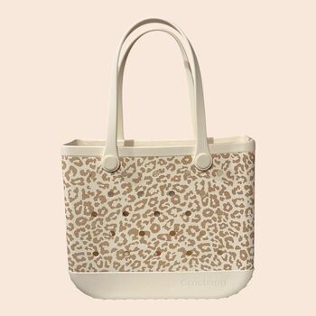 Waterproof Leopard Print Shopper/ Beach Totes, Customise With Bag Charms, 9 of 12