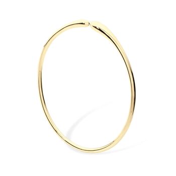 Designer Everyday Open Drop Bangle In 18ct Gold Vermeil, 2 of 4