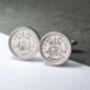1946 80th Birthday Sixpence Coin Cufflinks, thumbnail 1 of 4