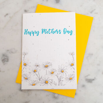 Mothers Day Plantable Daisy Seed Paper Card, 2 of 4