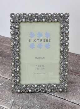 Sixtrees Jewel And Pearl Beatrice Four X Six Photo Frame, 2 of 3