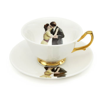 Kissing Couple Teacup And Saucer, 2 of 2