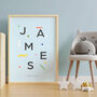 Personalised Name Print Colourful Memphis Style, thumbnail 6 of 10