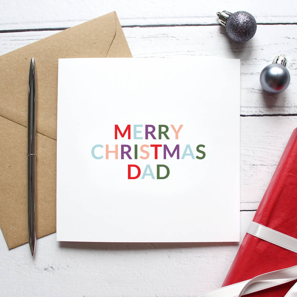 'Merry Christmas Dad/Daddy' Christmas Card By Purple Tree Designs | notonthehighstreet.com
