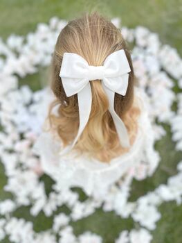 Little Love Fable Bow Barrette / Flower Girl Hair Bow, 7 of 12