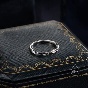 Twist Wave Ring In Sterling Silver, 5 of 11