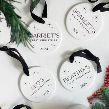 Personalised Baby's First Christmas Bauble, 9 of 10