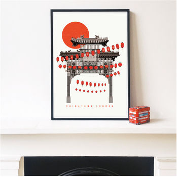 Chinatown London Art Print. Illustrated Poster, 2 of 4