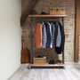 Eden Industrial Style Wood Clothes Rail, thumbnail 11 of 11
