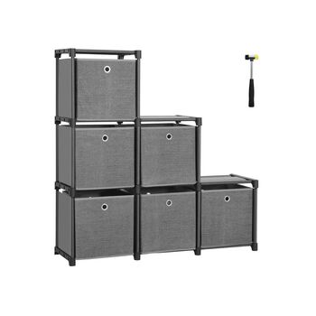 Ladder Storage Unit With Six Storage Boxes, 3 of 6