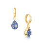 Forget Me Not Huggie Drop Earrings Sterling Silver And Gold Plated Option, thumbnail 3 of 10
