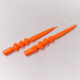 G Decor Orange Set Of Two Hand Dipped Dinner Candles, thumbnail 1 of 4