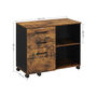 Brown Lateral File Cabinet With Open Compartment, thumbnail 7 of 7