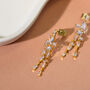 Diamante Long Geometrical Earrings, thumbnail 4 of 8