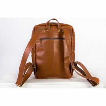 Personalised Leather Laptop Backpack Unisex ' Porter ', 11 of 11