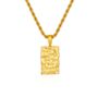 Silver Rectangle Hammered Pendant Chain Necklace For Men, thumbnail 9 of 12