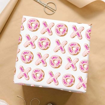 Personalised Ring Donut Wrapping Paper, 4 of 5