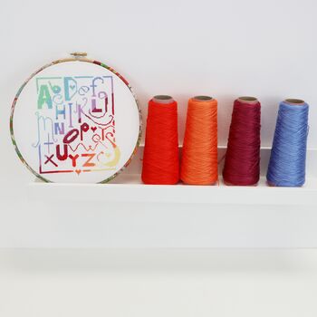 Rainbow, Alphabet, Cross Stitch, Wall Hanging Kit, 10 of 12