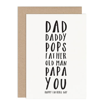 Dad's Names Fathers Day Card, 3 of 3