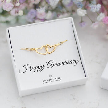 Interlocking Hearts Bracelet In Sterling Silver, 7 of 11