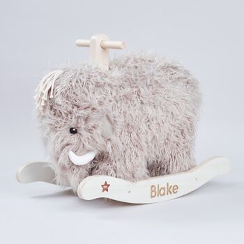 Personalised Wooly Mammoth Wooden Rocker, 2 of 5