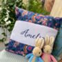 Blue Woodland Bear Cushion, thumbnail 3 of 4
