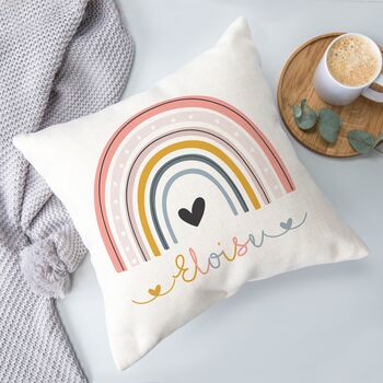 Personalised Rainbow Cushion, 2 of 3