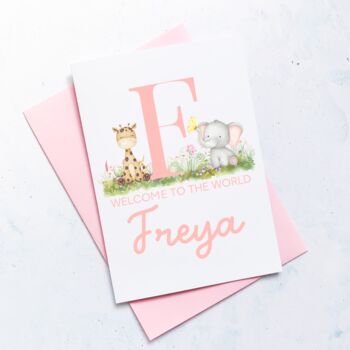Personalised Welcome To The World New Baby Card, 3 of 7