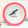 Dinosaur Dinner Set With Personalised Bag, thumbnail 2 of 4