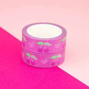 Pink Cherry And Heart Washi Tape, 4 of 4