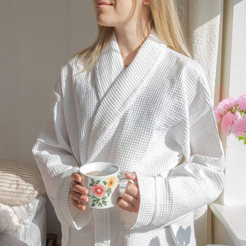 Personalised Waffle Style Bathrobe With Star Sign Design, 12 of 12