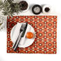 Moroccan Flower Canvas Fabric Place Mat Set, thumbnail 7 of 12