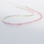 Rose Quartz Necklace Or Double Stranded Bracelet In Sterling Silver, thumbnail 1 of 10