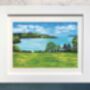 Trelissick, Feock, Cornwall, Paper Collage Art Print, thumbnail 1 of 4