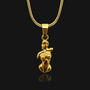 Women Body Pendant Necklace, 24k Gold Plated, thumbnail 3 of 8