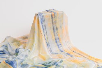 100% Mulberry Silk Scarf, Pastel Yellow, 3 of 6