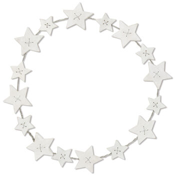 Star Wreath ~ White Wood, 3 of 3