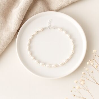 Beaded Freshwater Pearl Bracelet In Sterling Silver, 6 of 6