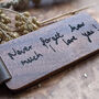 Personalised Walnut Wood Keyring Handwritten Message, thumbnail 3 of 3