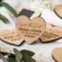 Save The Date Wooden Heart Token Fridge Magnet, thumbnail 6 of 7