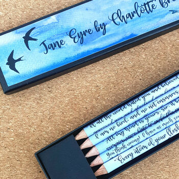 Jane Eyre By Charlotte Bronte Quote Pencils, 3 of 5