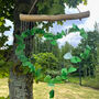 Love Heart Recycled Glass Driftwood Wind Chime Green, thumbnail 2 of 4