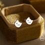 Cute Kitty Cat Stud Earrings, thumbnail 5 of 11