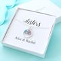 Personalised Sisters Necklace With Birthstones, thumbnail 2 of 5