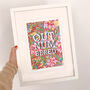 'Outnumbered' Typography Illustration Print, thumbnail 2 of 3