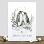 Personalised 'First Christmas As A Family' Penguin Card, thumbnail 2 of 3