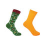 Christmas Tree Green And Classic Yellow Women's Socks, thumbnail 1 of 6