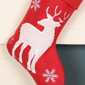 Personalised Novelty Reindeer Christmas Stocking, 3 of 3