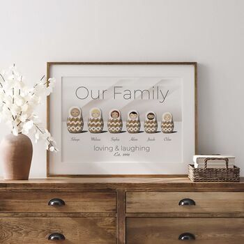 Personalised Family Print Babushka Doll, 11 of 11